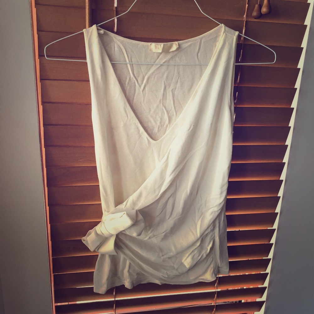 Valentino White Top with Bow Size S